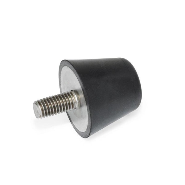 GN254-32-5/16X18-31.8-55 Tapered Bmpr Stainless, Nat. Rubber, Thrd Stud